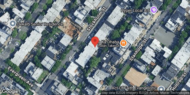 Aerial map of 62 STOCKHOLM STREET, Brooklyn