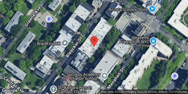 Aerial map of 158 BLEECKER STREET, Brooklyn