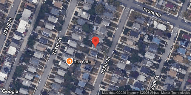 Aerial map of 115-84 225 STREET, Queens