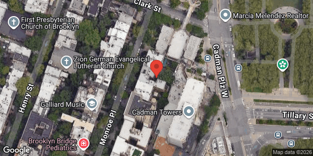 Aerial map of 14 MONROE PLACE, Brooklyn