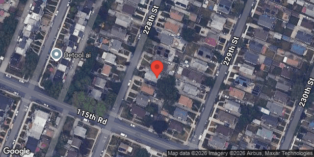 Aerial map of 115-49 228 STREET, Queens