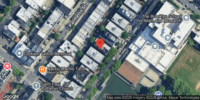 Aerial map of 311 WOODBINE STREET, Brooklyn