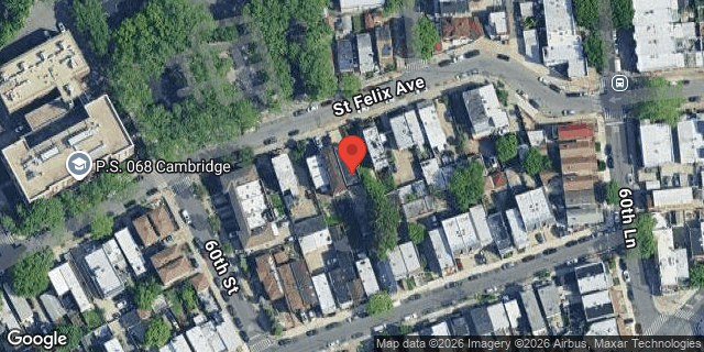 Aerial map of 60-20 ST FELIX AVENUE, Queens