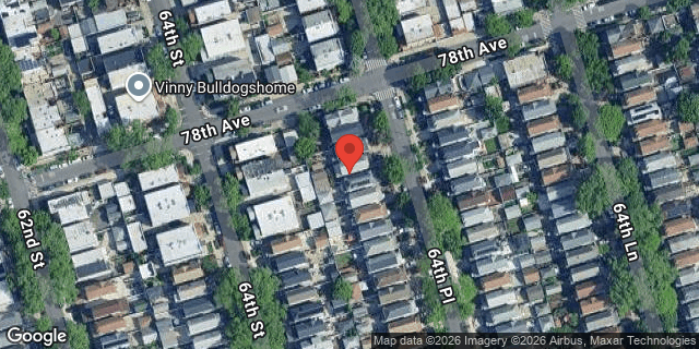 Aerial map of 78-08 64 PLACE, Queens