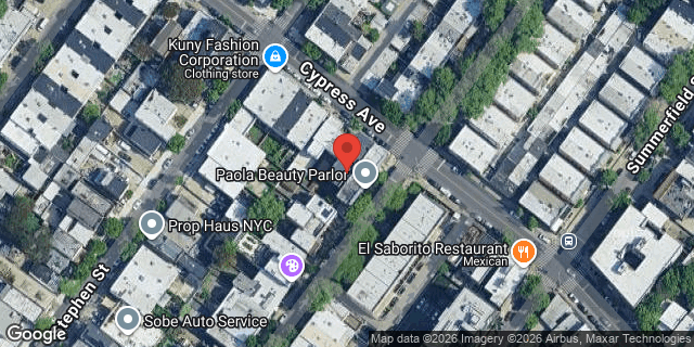 Aerial map of 1042 CYPRESS AVENUE, Queens