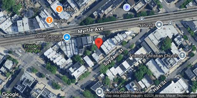 Aerial map of 65 SUYDAM STREET, Brooklyn
