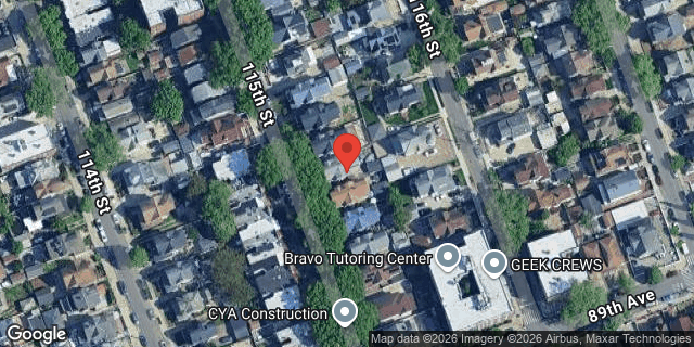 Aerial map of 87-55 115 STREET, Queens