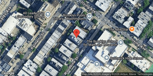 Aerial map of 339 WOODBINE STREET, Brooklyn
