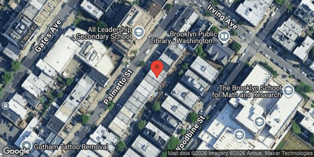 Aerial map of 326 PALMETTO STREET, Brooklyn