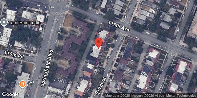 Aerial map of 116-10 217 STREET, Queens