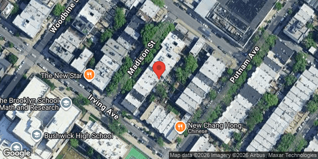 Aerial map of 1382 MADISON STREET, Brooklyn