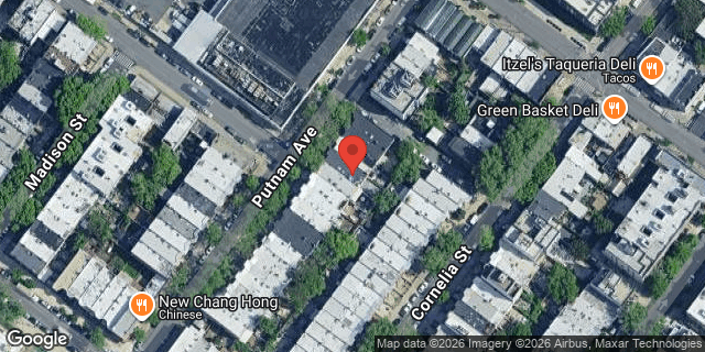 Aerial map of 1520 PUTNAM AVENUE, Brooklyn
