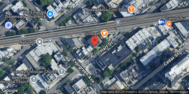 Aerial map of 589 HART STREET, Brooklyn