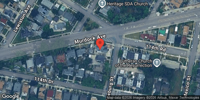 Aerial map of 114-04 NEWBURG STREET, Queens
