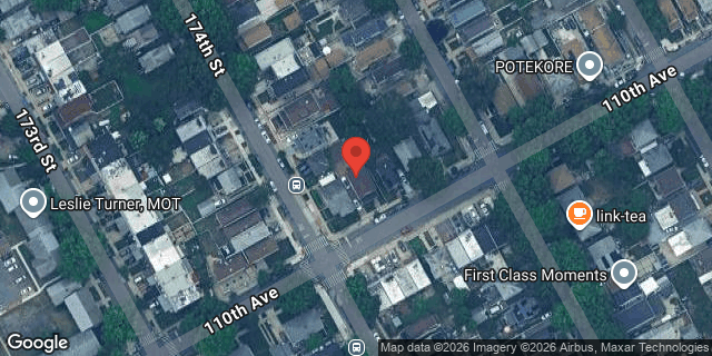 Aerial map of 174-07 110 AVENUE, Queens