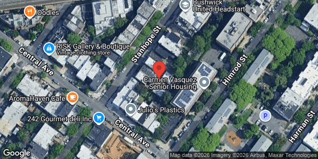 Aerial map of 118 STANHOPE STREET, Brooklyn