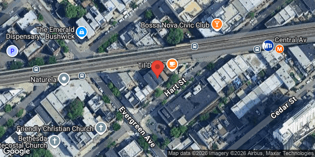 Aerial map of 1234 MYRTLE AVENUE, Brooklyn