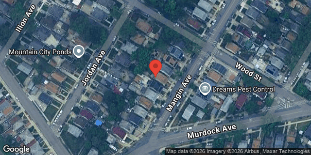 Aerial map of 186-17 MANGIN AVENUE, Queens