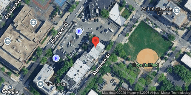 Aerial map of 203 MENAHAN STREET, Brooklyn