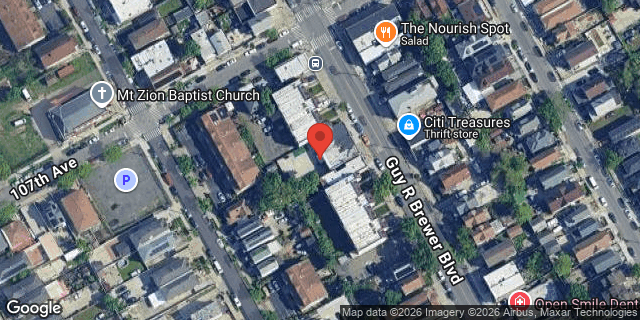 Aerial map of 107-16 GUY R BREWER BLVD, Queens