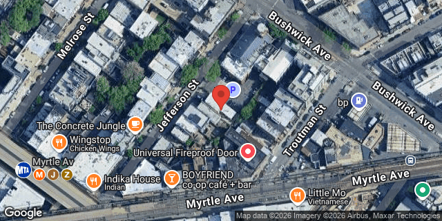 Aerial map of 24 JEFFERSON STREET, Brooklyn