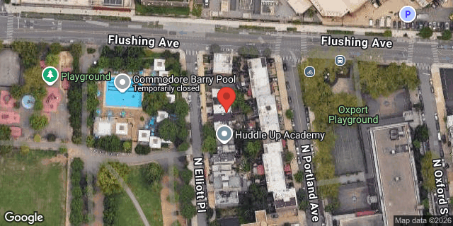 Aerial map of 13 NORTH ELLIOTT PLACE, Brooklyn