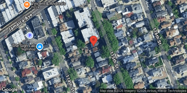 Aerial map of 87-34 115 STREET, Queens