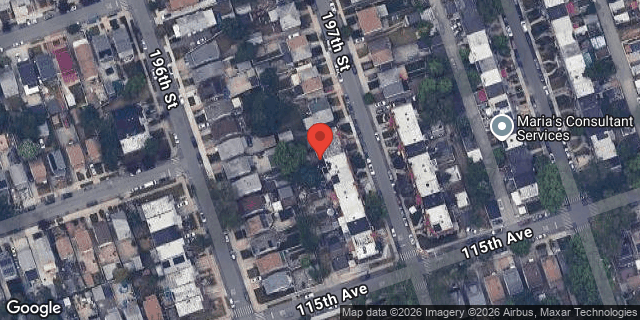 Aerial map of 114-54 197 STREET, Queens