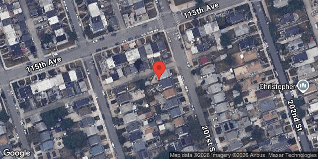 Aerial map of 115-12 201 STREET, Queens