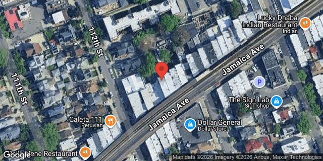 Aerial map of 112-13 JAMAICA AVENUE, Queens