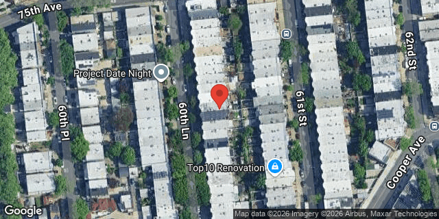 Aerial map of 75-23 60 LANE, Queens
