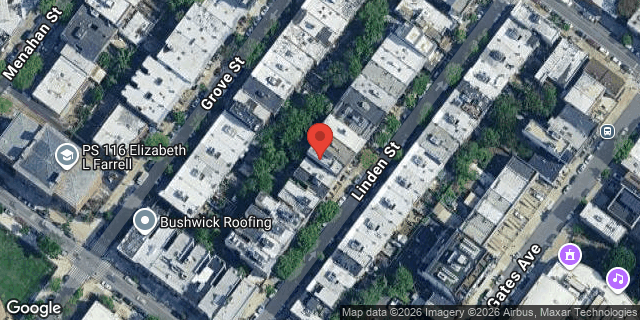 Aerial map of 269A LINDEN STREET, Brooklyn