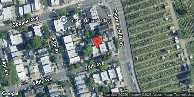 Aerial map of 65-17 78 AVENUE, Queens