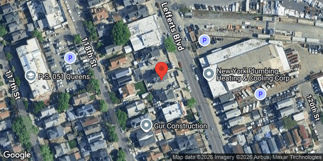 Aerial map of 87-64 LEFFERTS BOULEVARD, Queens