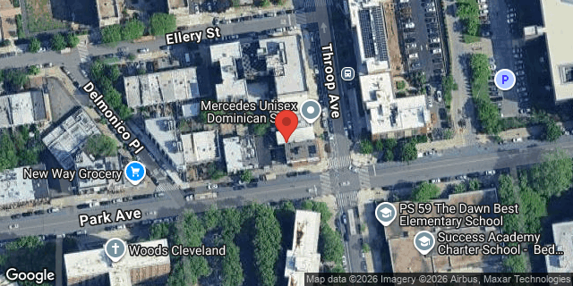 Aerial map of 192 THROOP AVENUE, Brooklyn