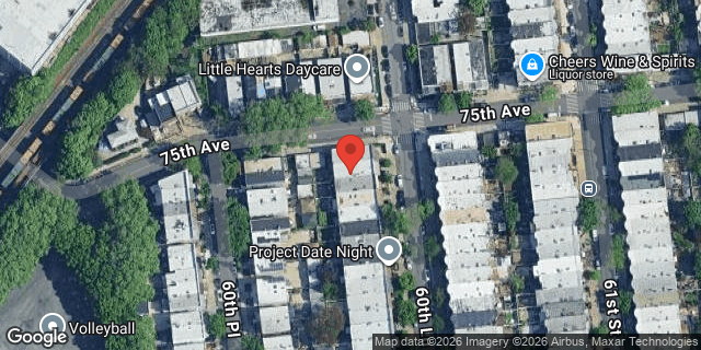 Aerial map of 75-04 60 LANE, Queens