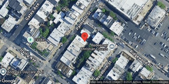 Aerial map of 368 PALMETTO STREET, Brooklyn