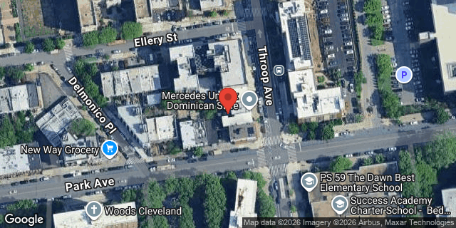 Aerial map of 190 THROOP AVENUE, Brooklyn