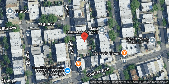 Aerial map of 75-09 64 STREET, Queens