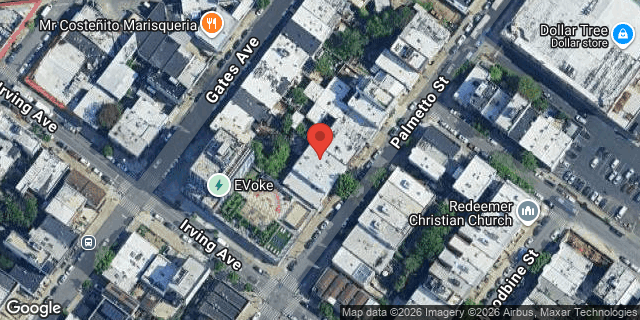 Aerial map of 363 PALMETTO STREET, Brooklyn