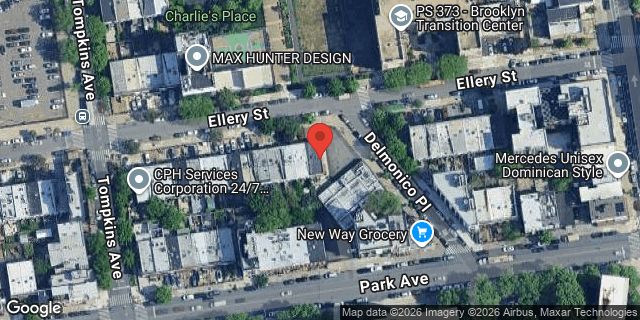 Aerial map of 180 ELLERY STREET, Brooklyn
