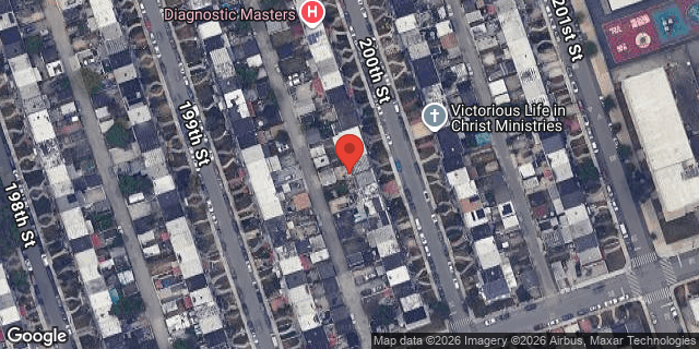 Aerial map of 114-48 200 STREET, Queens