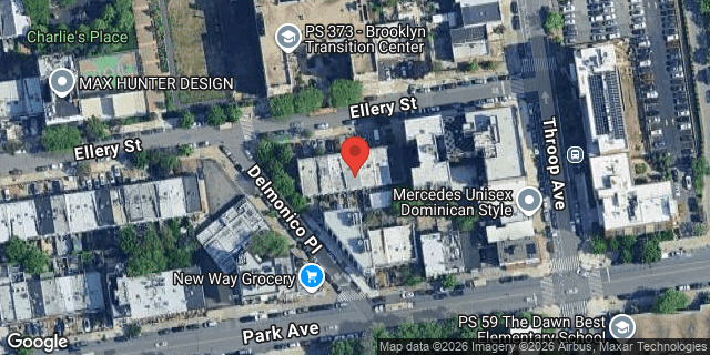 Aerial map of 194 ELLERY STREET, Brooklyn