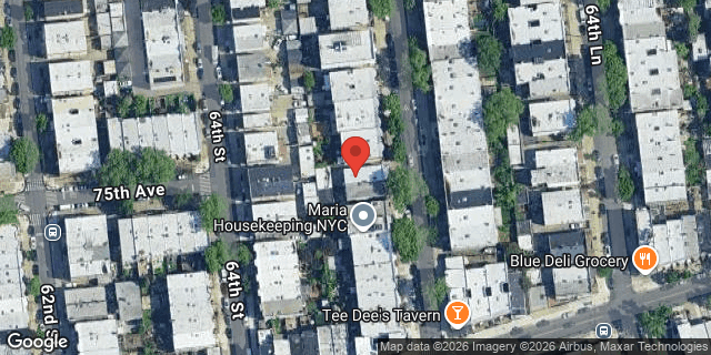 Aerial map of 74-54 64 PLACE, Queens