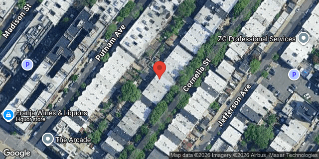 Aerial map of 1637 CORNELIA STREET, Queens