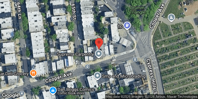 Aerial map of 65-07 COOPER AVENUE, Queens