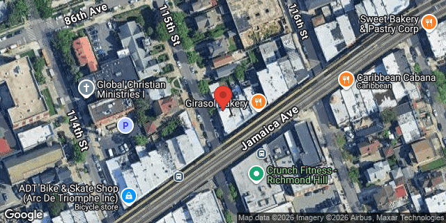 Aerial map of 115-01 JAMAICA AVENUE, Queens