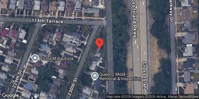 Aerial map of 114-85 230 STREET, Queens
