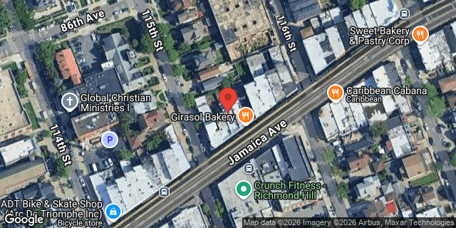 Aerial map of 115-09 JAMAICA AVENUE, Queens