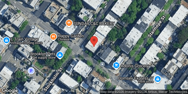 Aerial map of 158 STOCKHOLM STREET, Brooklyn